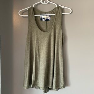 Anthropologie Pure + Good Army Green Swing Tank XS